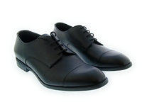 Emporio Armani Emporio Armani Men's Black Leather Cap-Toe Oxford Dress Shoes-11
