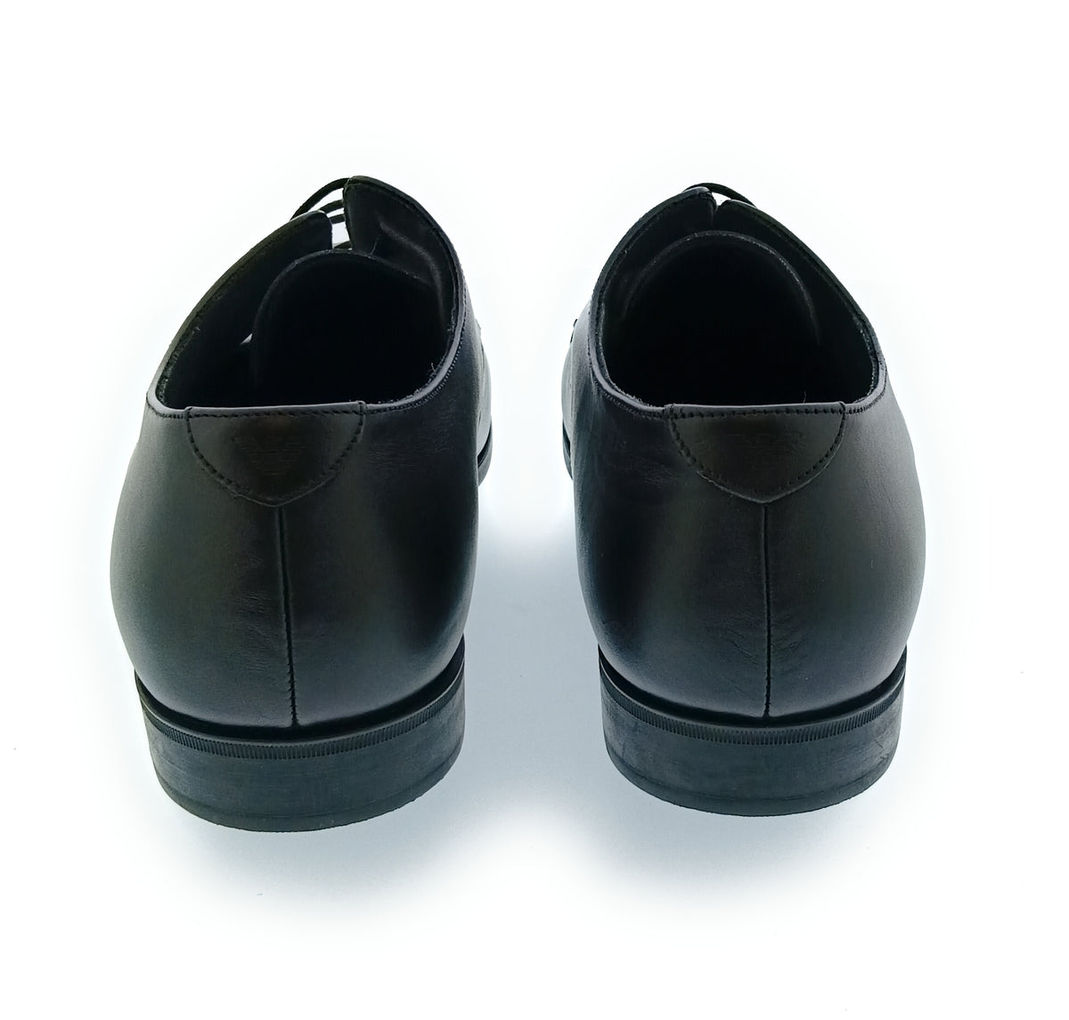 Emporio Armani Emporio Armani Men's Black Leather Cap-Toe Oxford Dress Shoes-11