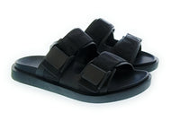 Emporio Armani Emporio Armani Men's Black Double-Strap Logo Sport Sandals-