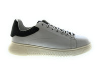 Emporio Armani Emporio Armani Men's White Black Icon-Lace Low-Top Sneakers-10