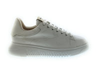 Emporio Armani Emporio Armani Men's White Tonal Eagle Logo Low-Top Sneakers-7