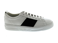 Emporio Armani Emporio Armani Men's White Black Contrast-Panel Low-Top Sneakers-10