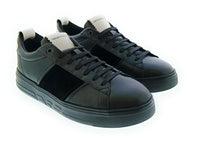 Emporio Armani Emporio Armani Men's Black Contrast-Panel Low-Top Sneakers-10