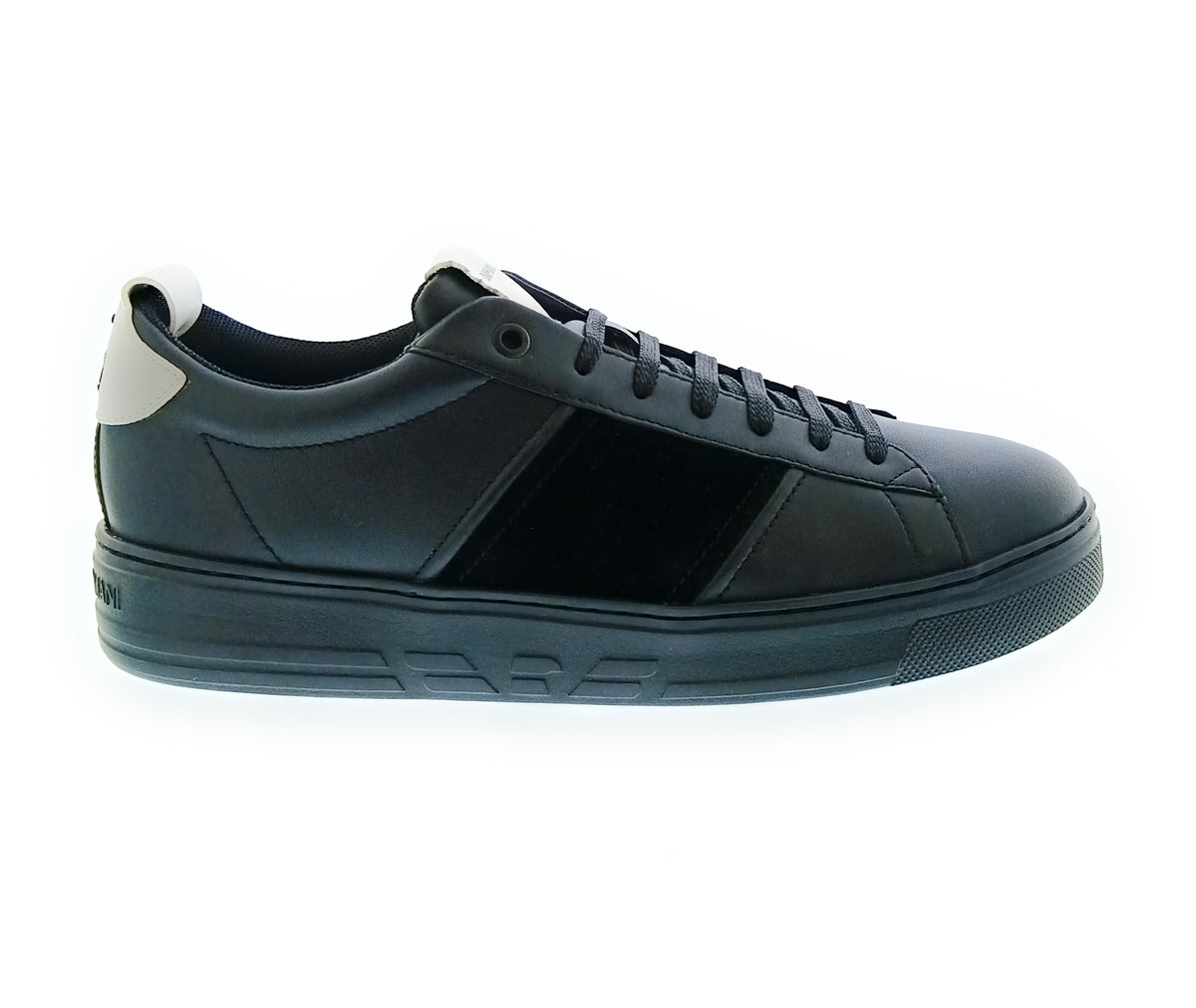 Emporio Armani Emporio Armani Men's Black Contrast-Panel Low-Top Sneakers-10