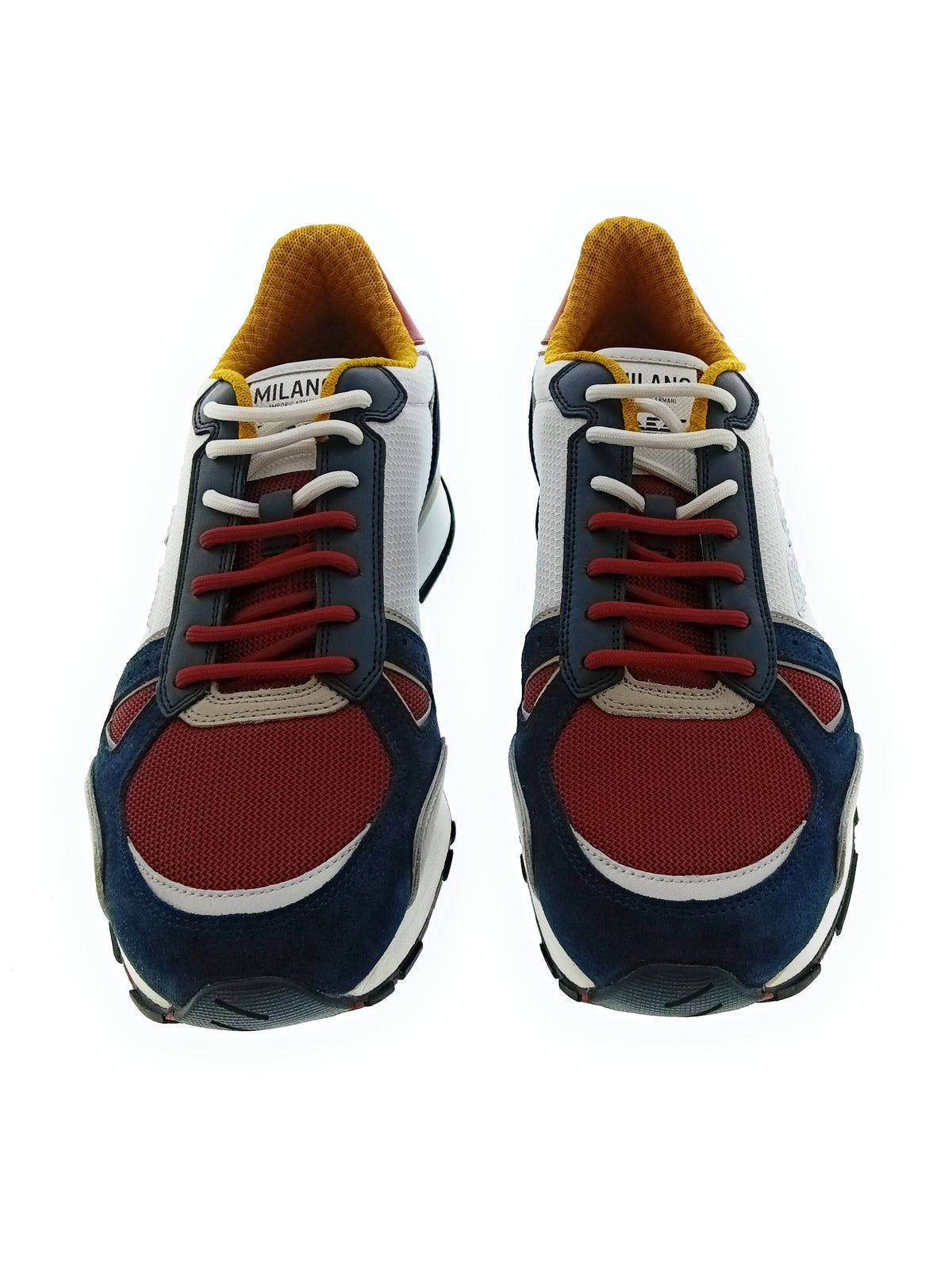Emporio Armani Emporio Armani Men's Grey Multicolor Retro Runner Sneakers-10