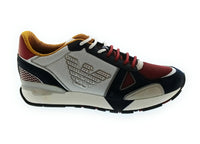 Emporio Armani Emporio Armani Men's Grey Multicolor Retro Runner Sneakers-10