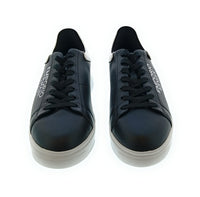 Emporio Armani Emporio Armani Men's Black White Typography Low-Top Sneakers-10