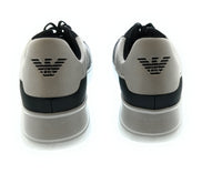 Emporio Armani Emporio Armani Men's Black White Typography Low-Top Sneakers-10