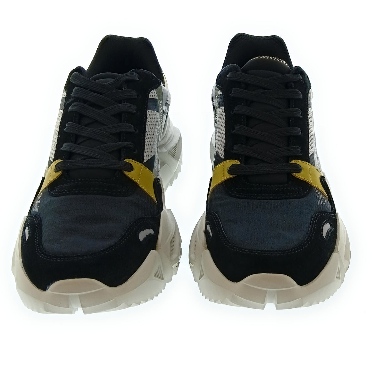 Emporio Armani Emporio Armani Men's Black Multicolor Chunky Trail Sneakers-10