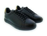 Emporio Armani Emporio Armani Men's Black Gold Leather Low-Top Sneakers-10