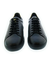 Emporio Armani Emporio Armani Men's Black Gold Leather Low-Top Sneakers-10