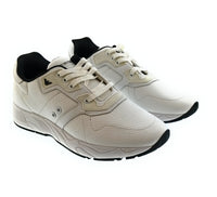 Emporio Armani Emporio Armani Men's Off-White Leather Runner Sneakers-10