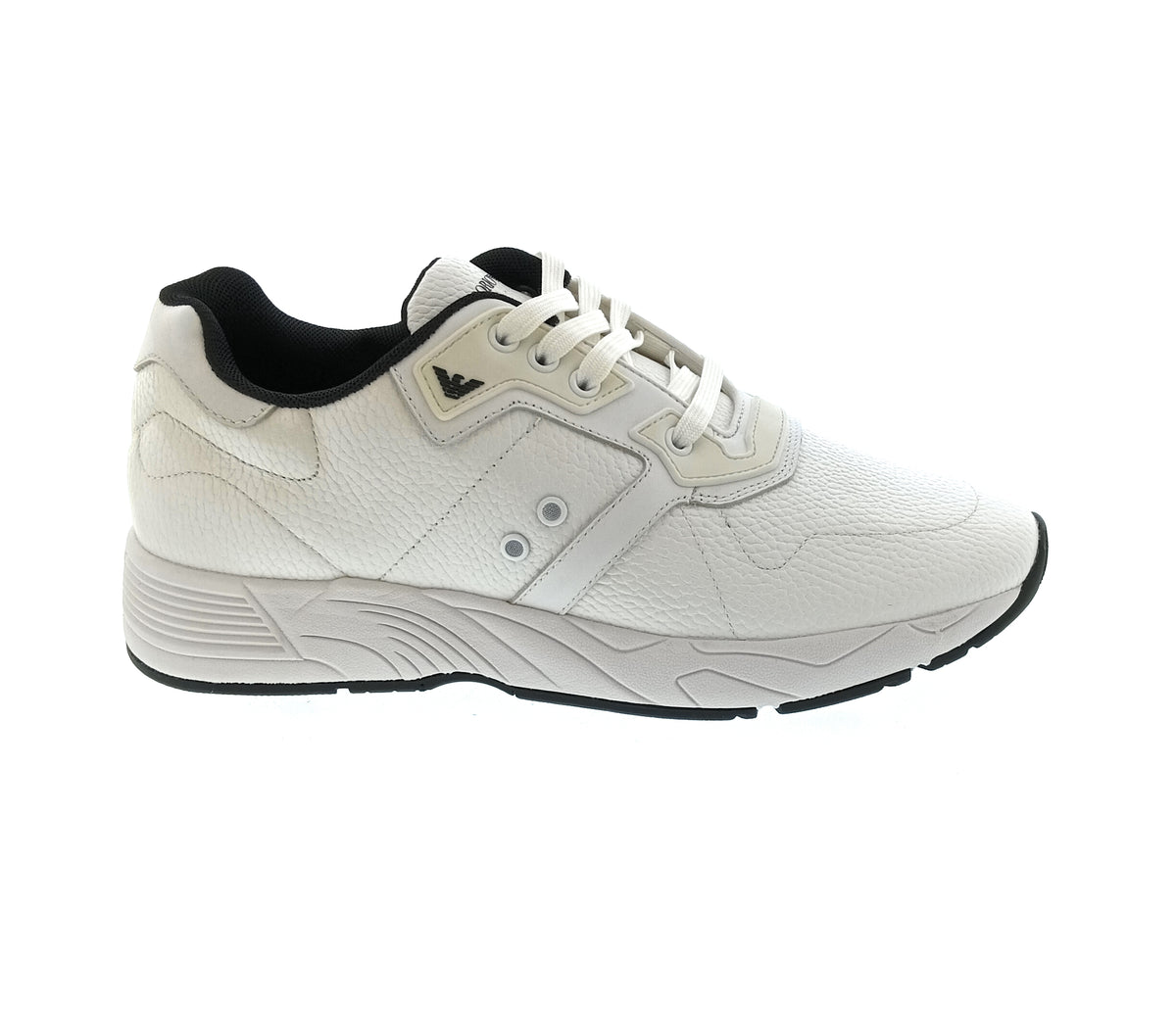 Emporio Armani Emporio Armani Men's Off-White Leather Runner Sneakers-10