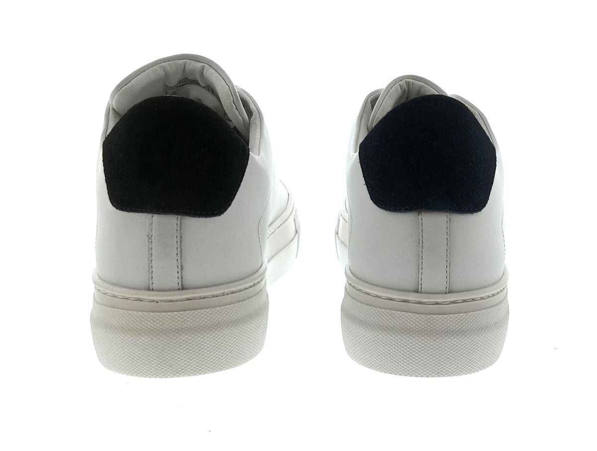 Emporio Armani Emporio Armani Men's White Black Eagle Logo Low-Top Sneakers-