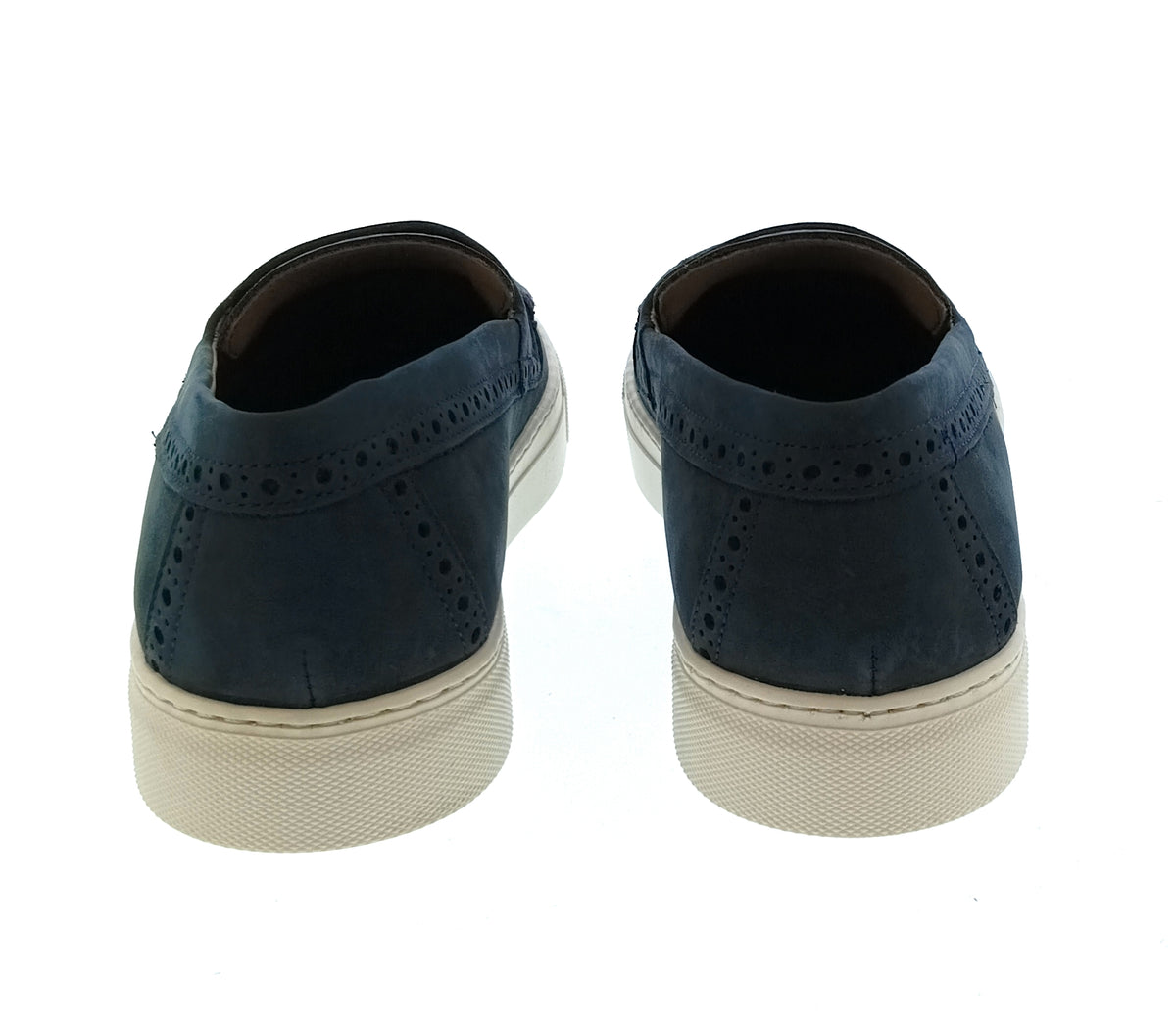 Emporio Armani Emporio Armani Men's Navy Leather Penny Loafer Sneakers-6