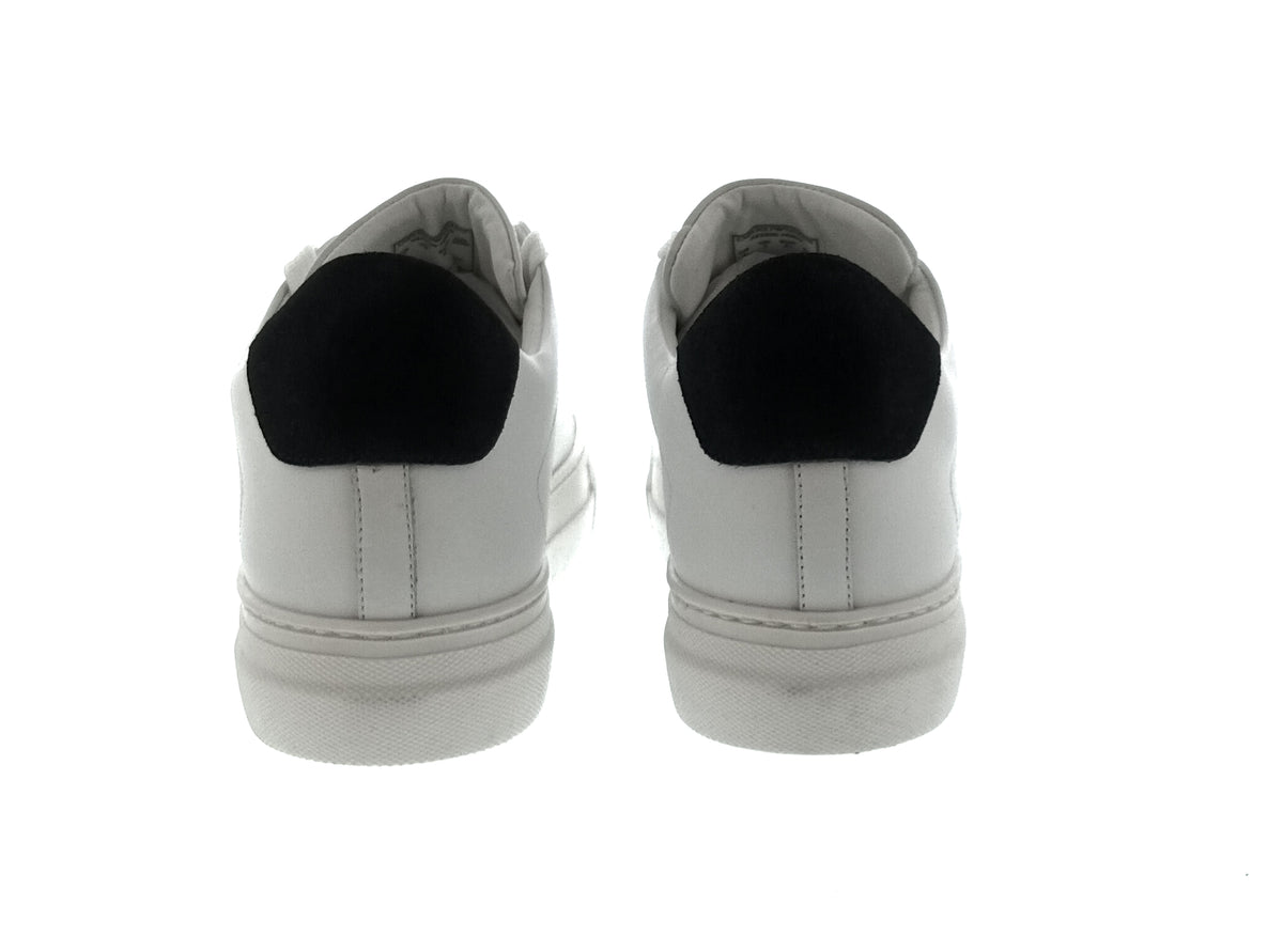 Emporio Armani Emporio Armani Men's White Black Eagle Logo Low-Top Sneakers-