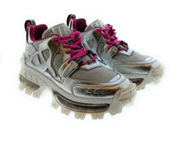 Emporio Armani Emporio Armani Women's Silver Chunky Trail Sneakers-6.5