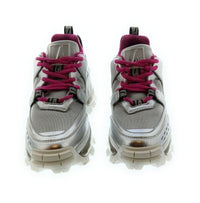 Emporio Armani Emporio Armani Women's Silver Chunky Trail Sneakers-6.5