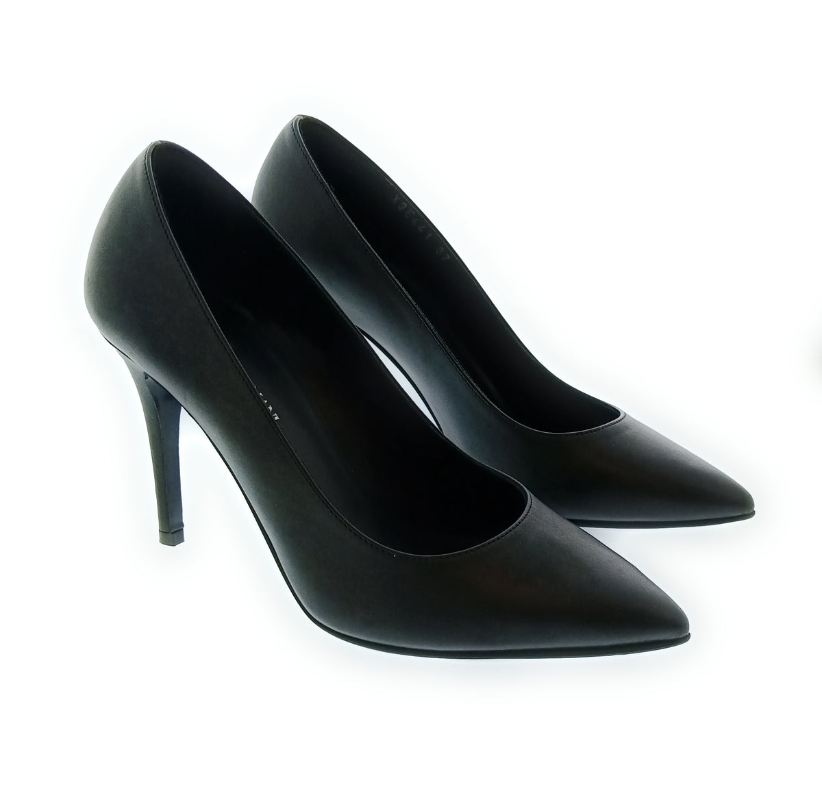Emporio Armani Emporio Armani Women's Black Leather Stiletto Pumps-6.5