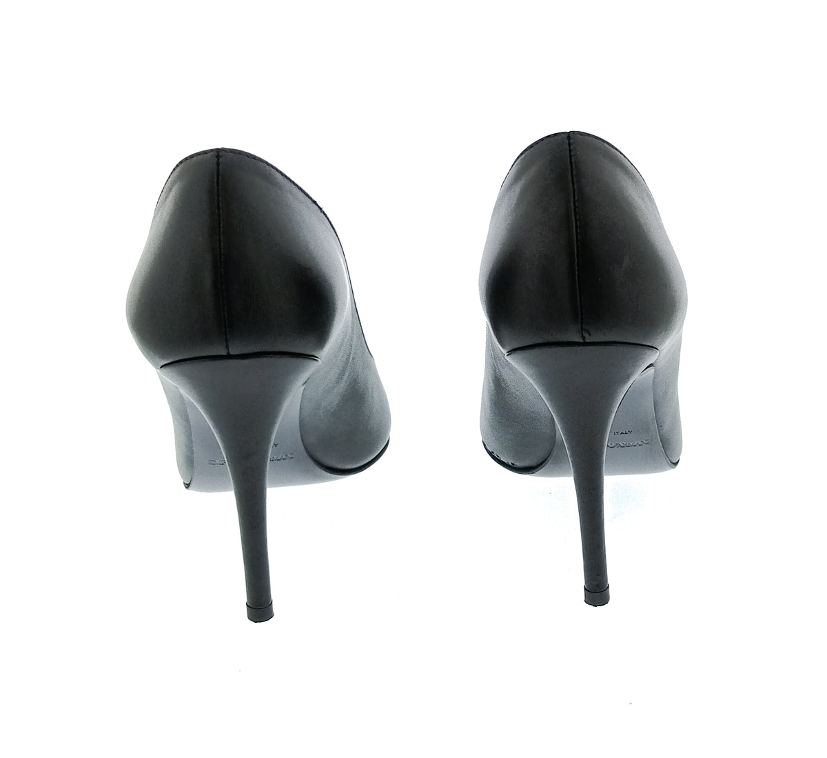 Emporio Armani Emporio Armani Women's Black Leather Stiletto Pumps-6.5
