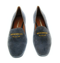 Emporio Armani Emporio Armani Women's Anthracite Suede Loafers-6.5