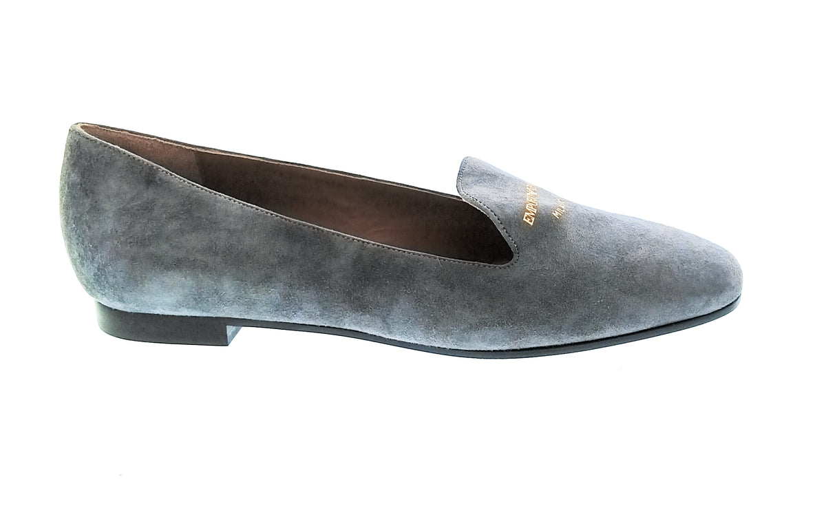 Emporio Armani Emporio Armani Women's Anthracite Suede Loafers-6.5
