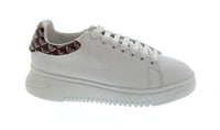 Emporio Armani Emporio Armani Women's White Leather Low-Top Sneakers-6.5