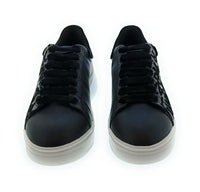 Emporio Armani Emporio Armani Women's Black Allover-Logo Low-Top Sneakers-6.5