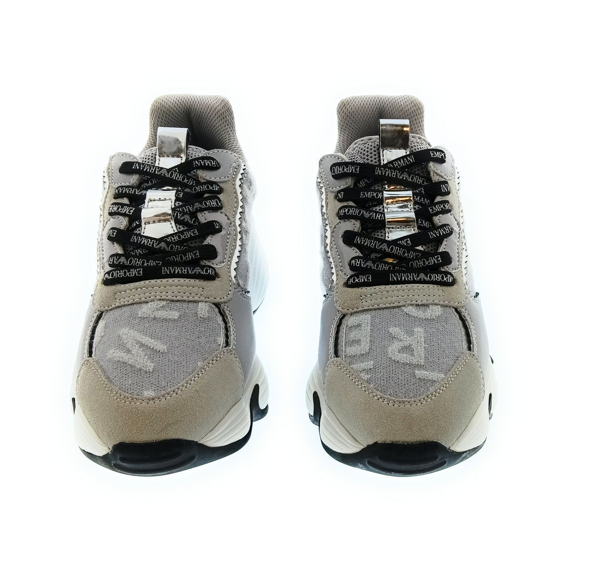 Emporio Armani Emporio Armani Women's Grey Chunky Logo Sneakers-6.5
