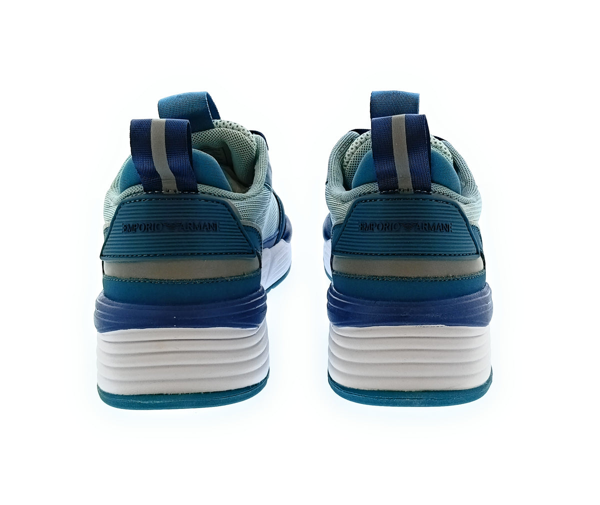 Emporio Armani Emporio Armani Women's Teal Blue Chunky Runner Sneakers-6.5
