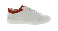 Emporio Armani Emporio Armani Women's White Red Signature Low-Top Sneakers-