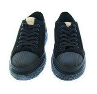 Emporio Armani Emporio Armani Women's Black Platform Toe-Cap Sneakers-9.5