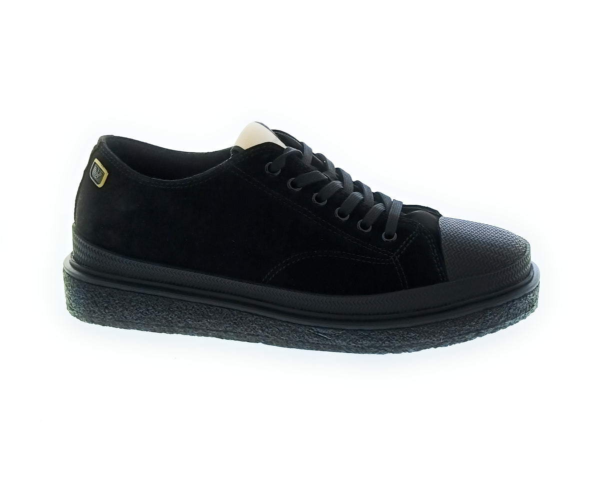 Emporio Armani Emporio Armani Women's Black Platform Toe-Cap Sneakers-9.5