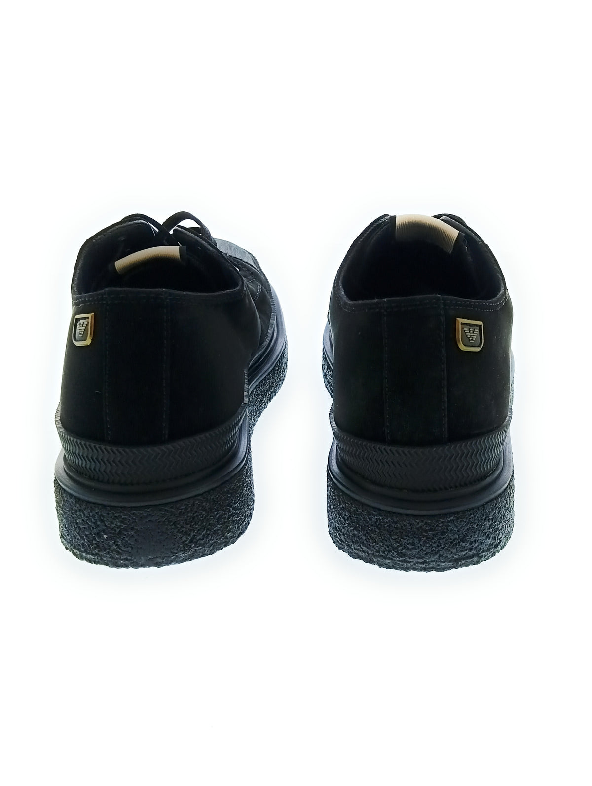Emporio Armani Emporio Armani Women's Black Platform Toe-Cap Sneakers-9.5