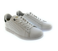 Emporio Armani Emporio Armani Women's White Black Logo Low-Top Sneakers-7