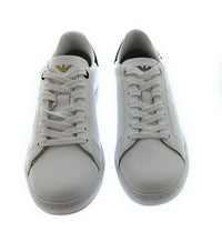 Emporio Armani Emporio Armani Women's White Black Logo Low-Top Sneakers-7