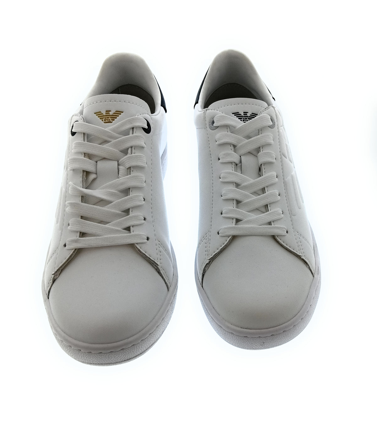 Emporio Armani Emporio Armani Women's White Black Logo Low-Top Sneakers-7