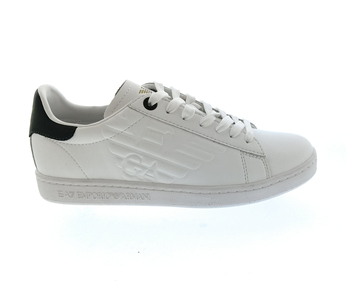 Emporio Armani Emporio Armani Women's White Black Logo Low-Top Sneakers-7