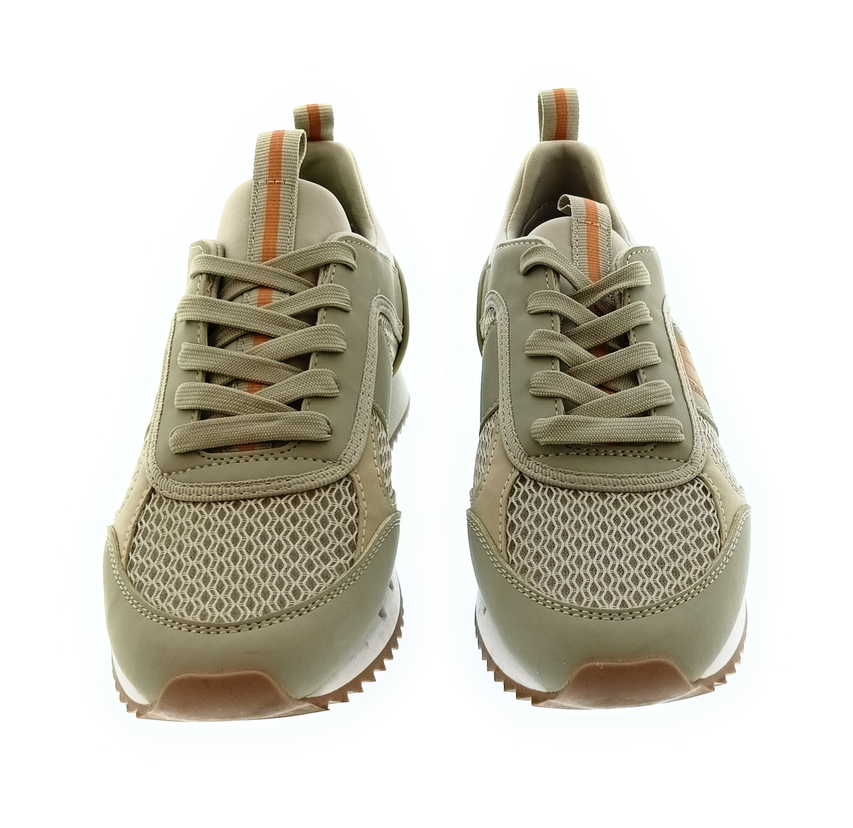 Emporio Armani Emporio Armani Women's Beige Mesh Runner Sneakers-6