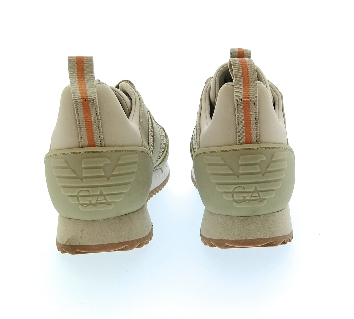 Emporio Armani Emporio Armani Women's Beige Mesh Runner Sneakers-6