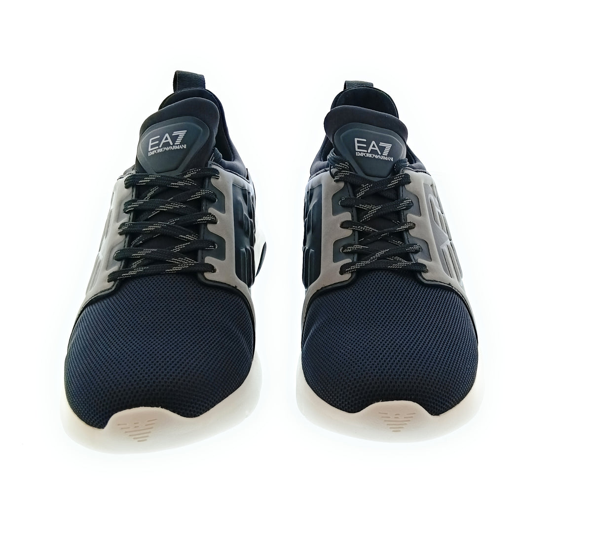 Emporio Armani Emporio Armani Women's Black Grey Logo Runner Sneakers-8.5