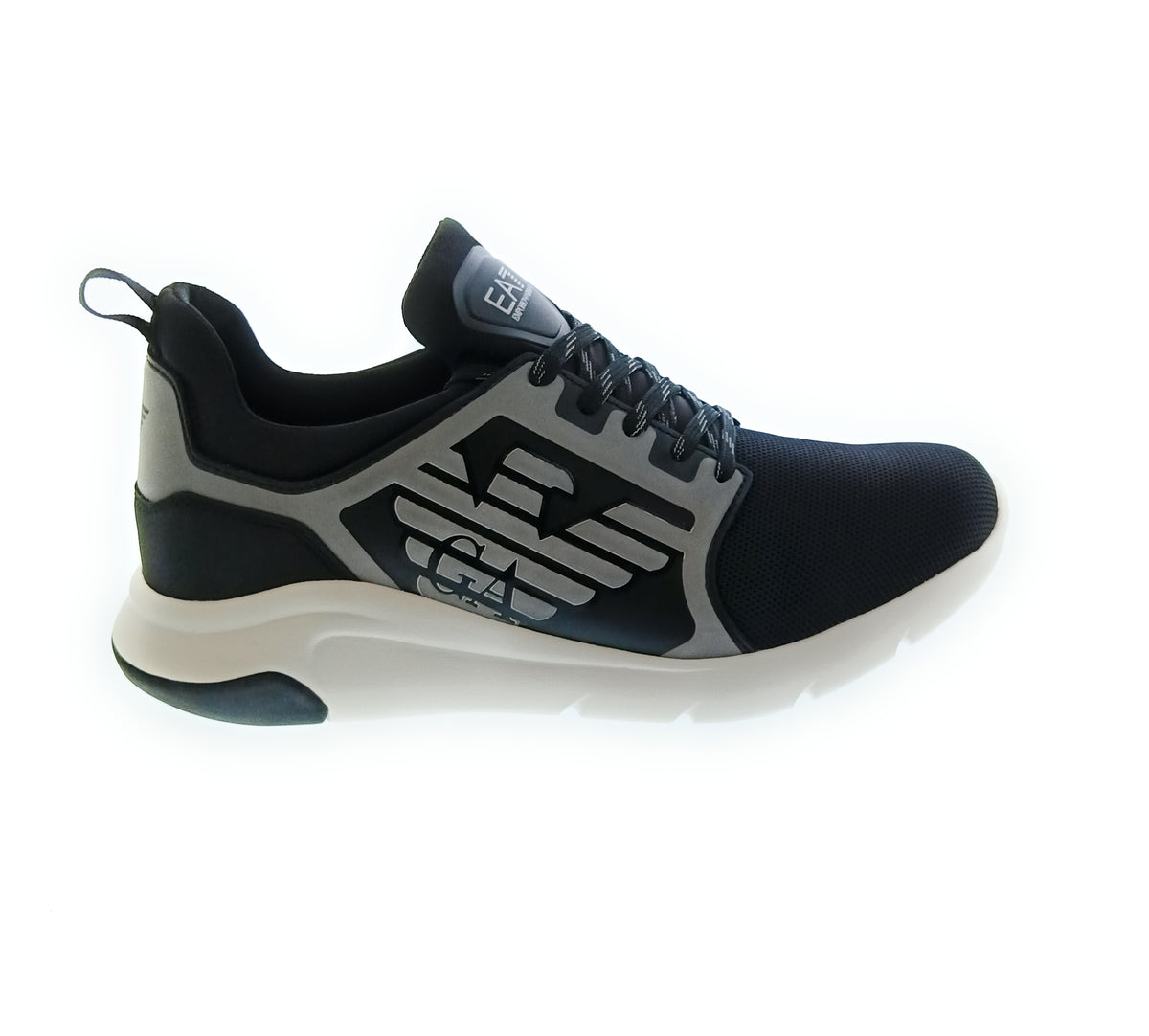 Emporio Armani Emporio Armani Women's Black Grey Logo Runner Sneakers-8.5