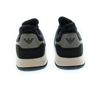 Emporio Armani Emporio Armani Women's Black Grey Logo Runner Sneakers-8.5