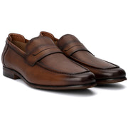 Thomas Mens Leather Round Toe Loafers