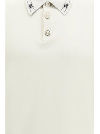 Dolce & Gabbana Men Silk Polo With Collar And Short Sleeves