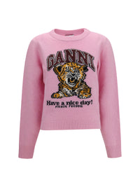 Ganni Women Wool Graphic Sweater