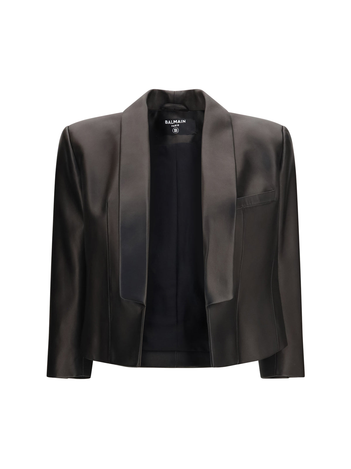 Balmain Women Spencer Leather Jacket