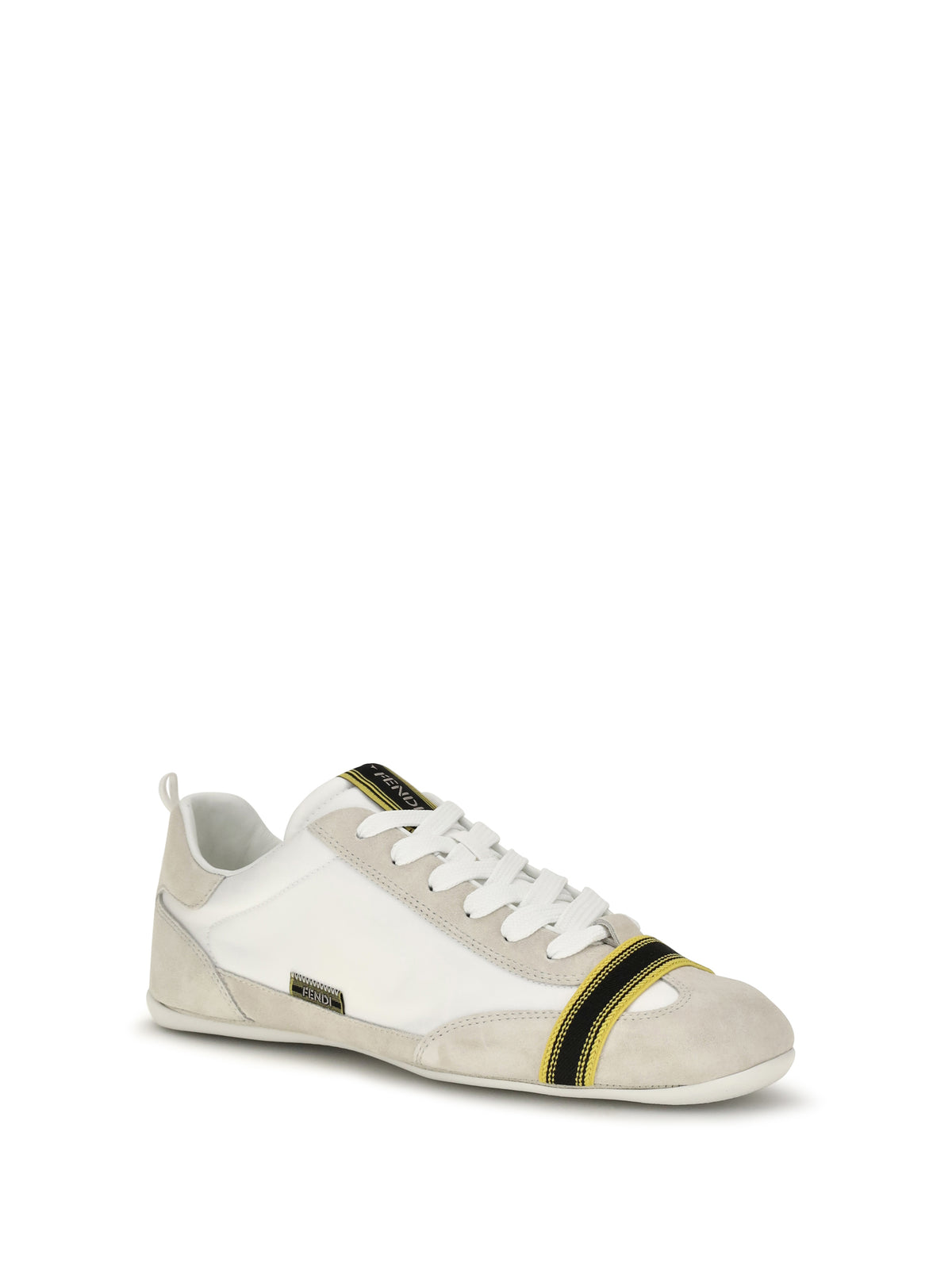 FENDI Fendi Men Wrap Suede And Fabric Sneakers