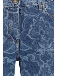 ETRO Etro Women Ornamental Jacquard Denim Jeans