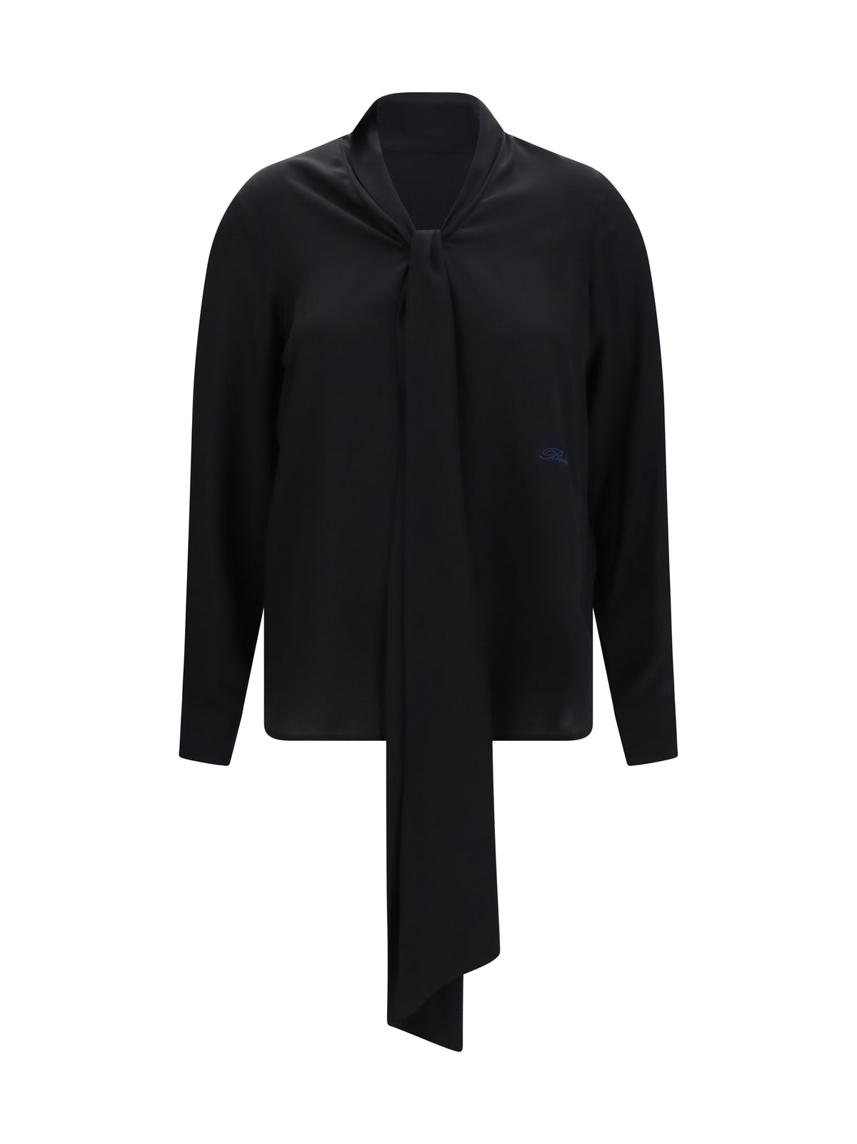 BURBERRY Burberry Women Silk Blouse With Embroidered Logo And Scarf Detail
